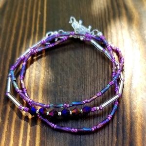 Purple Abundance Wrap Bracelet